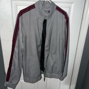 Dope Stripped jacket with red/blue lining along sleeve